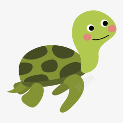 跑步的乌龟卡通风格世界海洋日乌龟矢量图高清图片