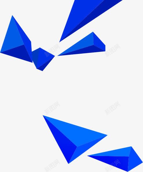 蓝色几何体png免抠素材_88icon https://88icon.com 几何体 卡通 手绘 蓝色 装饰