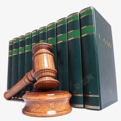 木锤和法律书籍摄影素材