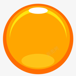 橙色按钮卡通游戏图标黄色水晶按钮素矢量图高清图片