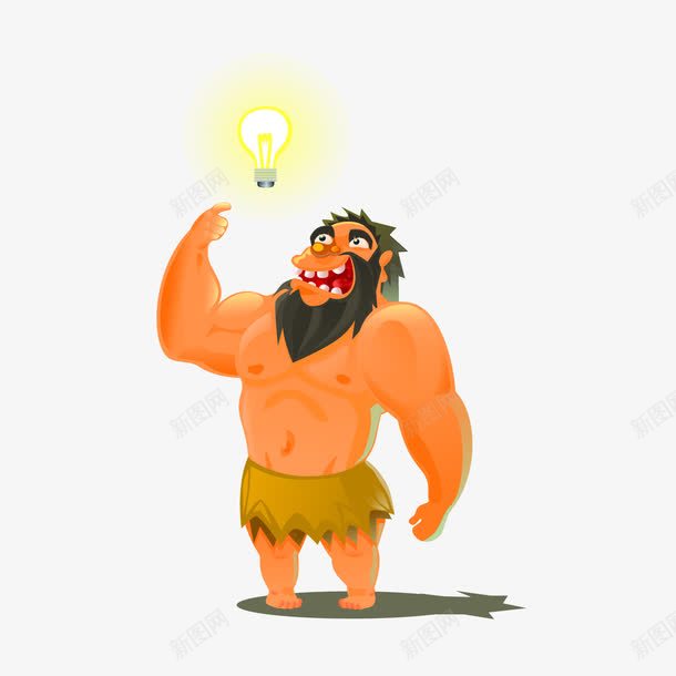 野人与灯泡矢量图eps免抠素材_88icon https://88icon.com idea 创意想法 创意海报设计 创意灯泡 创新思维 原始人 发亮的灯泡 发光 发散性思维 古代人类 手绘大胡子大叔 排忧解难 灯泡 灯泡矢量素材 灯泡装饰矢量图 灯线 灵感 电灯泡 矢量图 解决方法的图标 野人