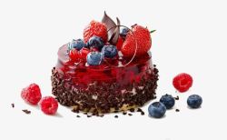 创意水果背景果冻蛋糕片高清图片