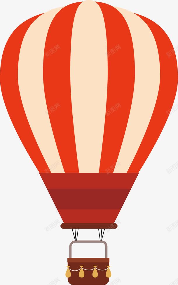 红色条纹热气球png免抠素材_88icon https://88icon.com 乘坐热气球 出游 旅游季 热气球 热气球旅游 矢量png