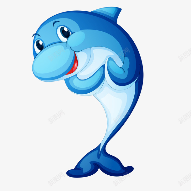 蓝色海豚动物png免抠素材_88icon https://88icon.com 世界海洋日 卡通 可爱 海洋动物 海豚 海豚logo 蓝色