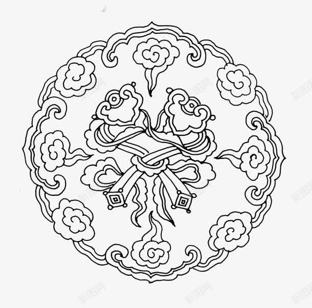 底纹剪影底纹卡通手绘祥云圆环png免抠素材_88icon https://88icon.com 卡通 卡通图片 圆环 底纹剪影 底纹图案 手绘 手绘图片 手绘底纹图片 祥云 祥云剪影