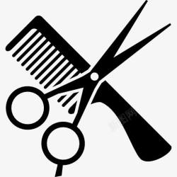 头发护理过程理发工具图标高清图片