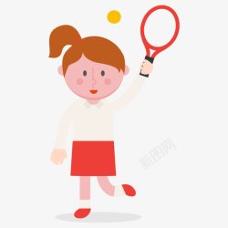 校园里打羽毛球的女同学素材