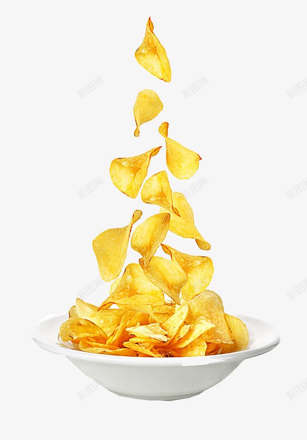 倒入盘子里的薯片png免抠素材_88icon https://88icon.com 入盘子里的薯片 美食 薯片 零食 食物 餐饮美食