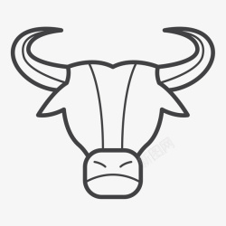 动物角手绘的牛头高清图片