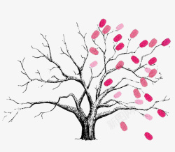 粉色树木签到树高清图片