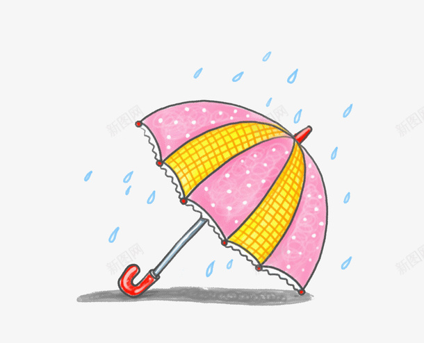 手绘雨伞png免抠素材_88icon https://88icon.com 下雨 卡通手绘 挡雨的雨伞 水彩 水珠 蓝色 雨伞 雨滴