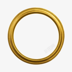 金色圆圈金色金属圆圈高清图片