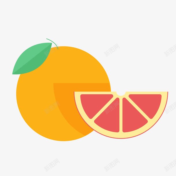 卡通柚子和切块png免抠素材_88icon https://88icon.com 切面 卡通 柚 柚子 柚子卡通 水果 蔬果 香甜