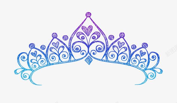 手绘皇冠png免抠素材_88icon https://88icon.com 手绘 渐变颜色 皇冠 透明 镂空