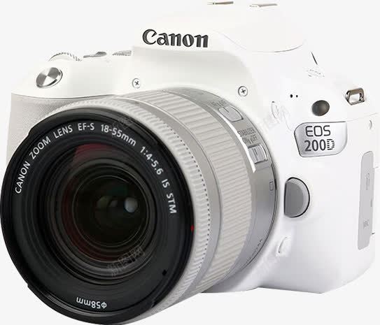 白色佳能相机数码单反png免抠素材_88icon https://88icon.com 数码 白色 相机