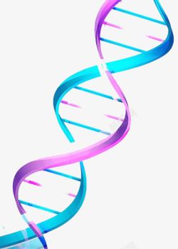 可爱彩色DNA双螺旋基因链素材