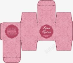 古典包装盒粉红色香水盒子高清图片