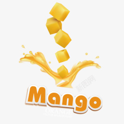 芒果海报设计芒果和橙汁海报矢量图高清图片