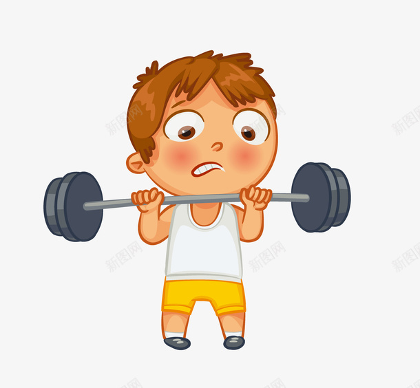 Q版卡通举重运动员png免抠素材_88icon https://88icon.com Q版 举重 举重运动员 动漫 动画 爆发力 运动会 运动会海报