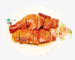 广式美食玫瑰豉油鸡素材