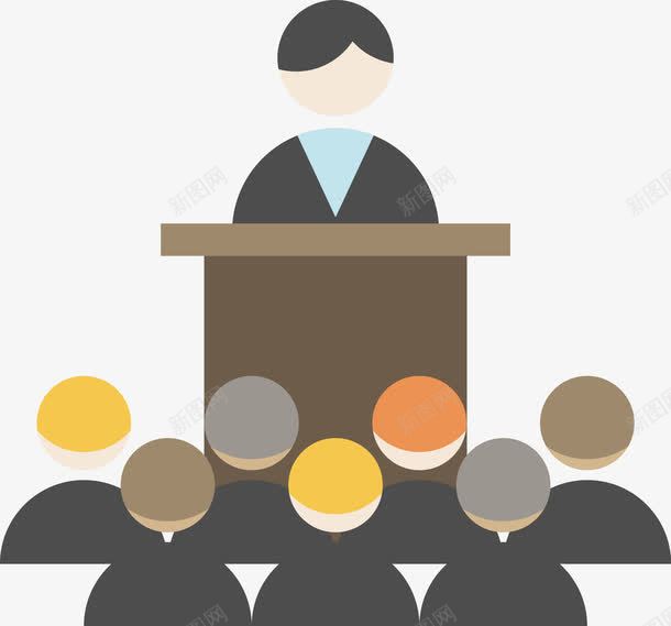 几何演讲矢量图ai免抠素材_88icon https://88icon.com 几何 卡通 圆形 新闻发布会 火柴人 矢量图 讲座