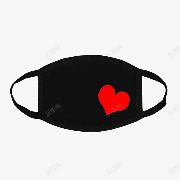黑色可爱防护口罩png免抠素材_88icon https://88icon.com 创意口罩 口罩平面图 口罩正面 可爱口罩 布面口罩 挂耳口罩 防护口罩 黑色口罩