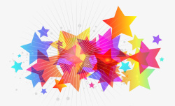 鼠标垫样式图形彩色星星幻彩几何元素背景素矢量图高清图片