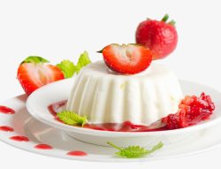 草莓布丁草莓布丁冰激凌冰淇淋草莓冰激凌高清图片