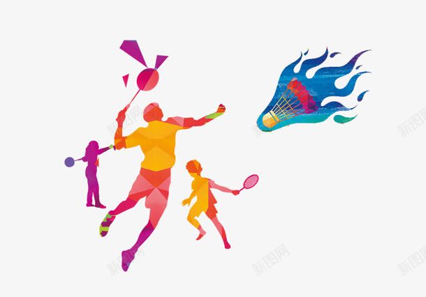 运动png免抠素材_88icon https://88icon.com 体育 羽毛球 羽毛球赛插画 运动