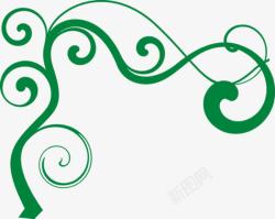 绿色花纹底纹喜庆名片模板素材