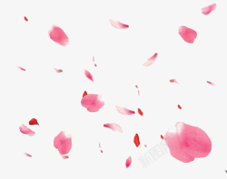 春天的气息手绘的桃花瓣高清图片