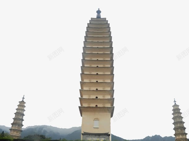 云南大理三塔美景png免抠素材_88icon https://88icon.com 三塔 丽江 云南 双廊 古城 喜洲 大理 大理三塔 应乐峰 旅游风景 洱海 白族 苍山