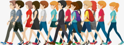 行走人背影中国人口日一群人高清图片