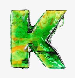 竹子艺术字母K创意糖果字母K高清图片