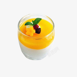 芒果酸奶小方一杯芒果酸奶下午茶高清图片