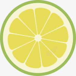 酸柠檬圆形柠檬卡通插画矢量图高清图片