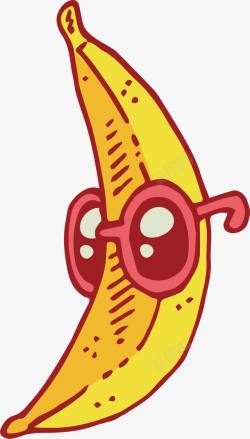 戴眼镜的香蕉素材