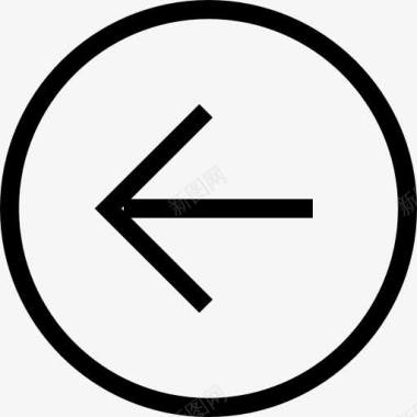 抽象返回按钮循环左箭头符号图标图标