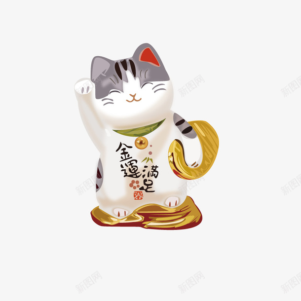 卡通手绘可爱的招财猫png免抠素材_88icon https://88icon.com 创意 动漫动画 卡通手绘 可爱的 招财猫 猫咪