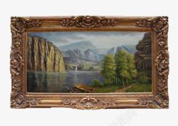 古典油画古典风景油画框高清图片