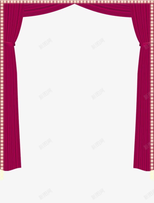 幕布png免抠素材_88icon https://88icon.com 幕布 灯串 窗帘 跑马灯
