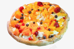 美味芒果水果披萨素材