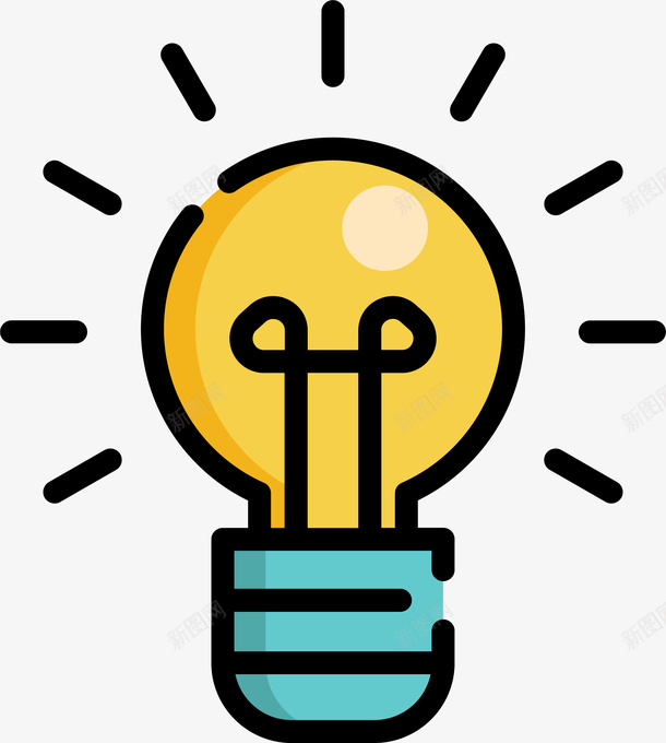 扁平风卡通家用电器电灯泡图标图片【免费下载】-88icon.com