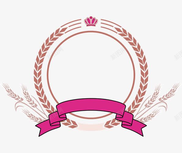 粉色头像框png免抠素材_88icon https://88icon.com 买对 图形框 头像 头像框 彩带 王冠 王冠logo 粉色 粉色线框