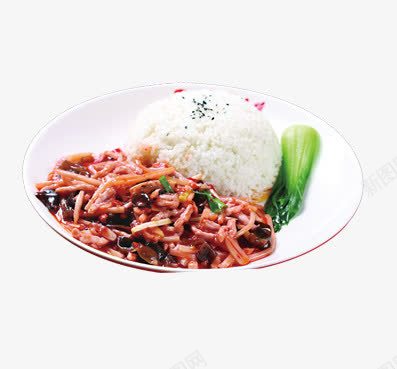 鱼香肉丝png免抠素材_88icon https://88icon.com 盖浇饭 米饭 美食 青菜 食物 鱼香肉丝图片