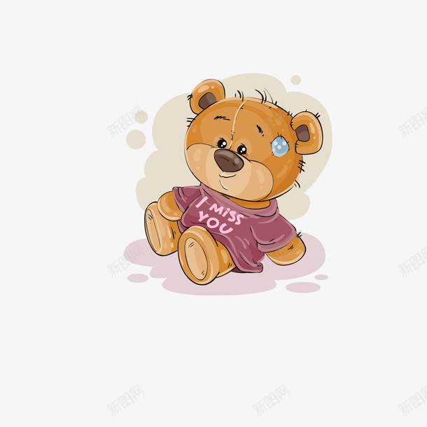 手绘可爱的小熊玩具png免抠素材_88icon https://88icon.com 动物 卡通手绘 可爱 呆萌 宠物 小熊 布偶 棕色 水彩
