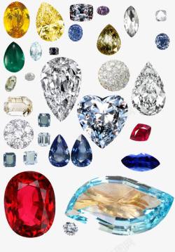 装饰宝石多种水滴型钻石高清图片