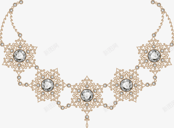 金色宝石项链png免抠素材_88icon https://88icon.com 宝石 珠宝 装饰图案 金色项链 饰品 首饰