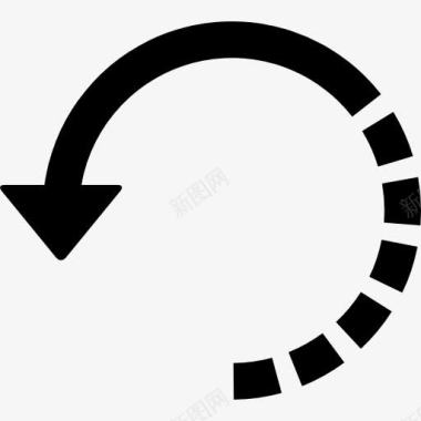 扭曲圆圈箭头圈半断了线的图标图标
