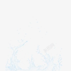 浅蓝色水花波浪喷洒的水高清图片